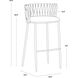 Sarai 37 inch Belfast Koala Grey Barstool