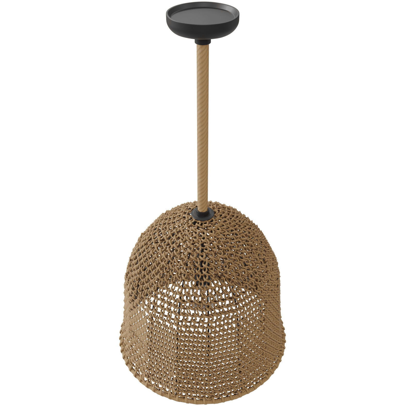Malibu 1 Light 20 inch Natrual Hemp Rope Pendant Ceiling Light