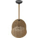 Malibu 1 Light 20 inch Natrual Hemp Rope Pendant Ceiling Light