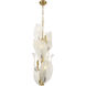 Orchid 10 Light 13 inch Legacy Brass Pendant Ceiling Light in White Handmade Glass