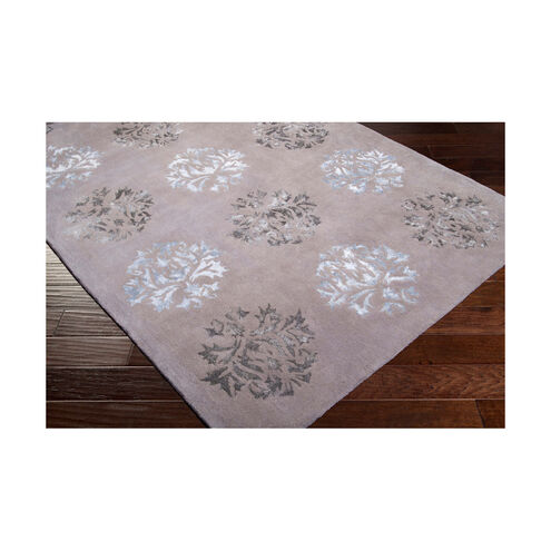 Tamira 96 inch Gray and Gray Area Rug, Polyester and Wool