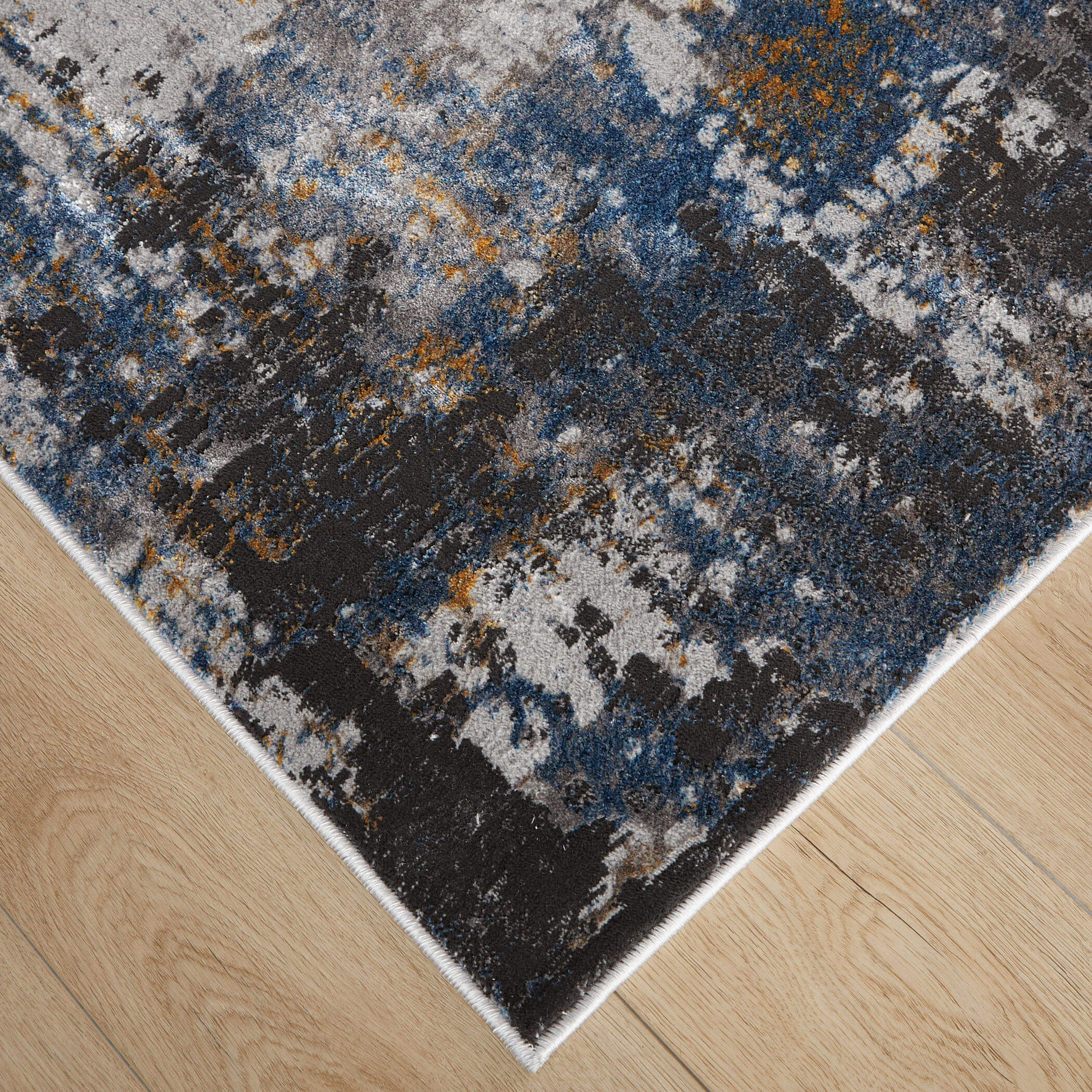 Darica 94 X 32 inch Blue Rug in 2 x 8