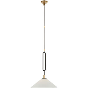 Ray Booth Argo LED 19 inch Warm Iron and Antique Brass Pendant Ceiling Light