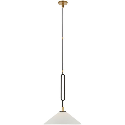 Ray Booth Argo LED 19 inch Warm Iron and Antique Brass Pendant Ceiling Light