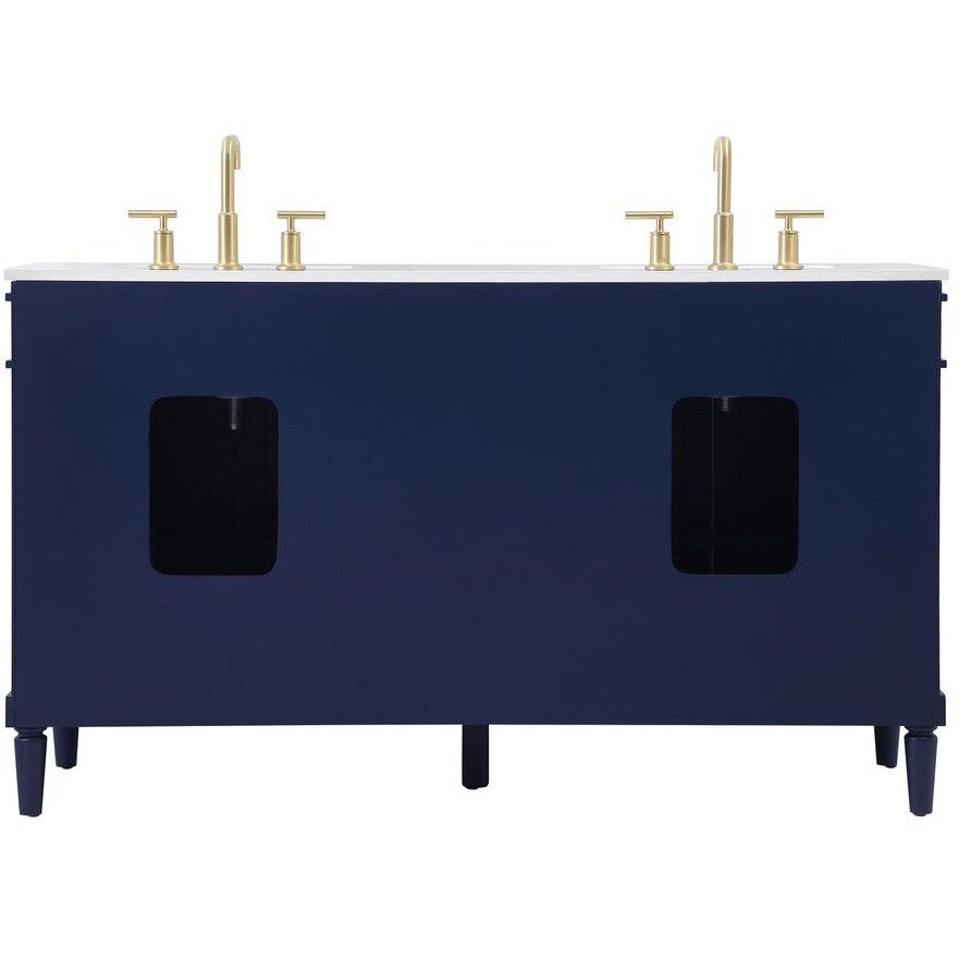 Bennett 60 X 21 X 35 inch Blue Vanity Sink Set