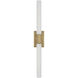 Chapman & Myers Hawthorne LED 2.5 inch Antique-Burnished Brass Double Bath Light Wall Light
