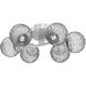 Gaia LED 30 inch Classic Silver Flush Mount Ceiling Light in 3000K LED, Smoke