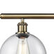 Ballston Athens LED 36 inch Antique Brass Island Light Ceiling Light in Clear Glass, Ballston