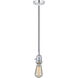 Franklin Restoration Bell 1 Light 8 inch Polished Chrome Mini Pendant Ceiling Light in Incandescent, Matte White