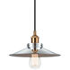 Bulstrode's Workshop 1 Light 11 inch Aged Gold Brass Pendant Ceiling Light in Aged Gold Brass and Chrome