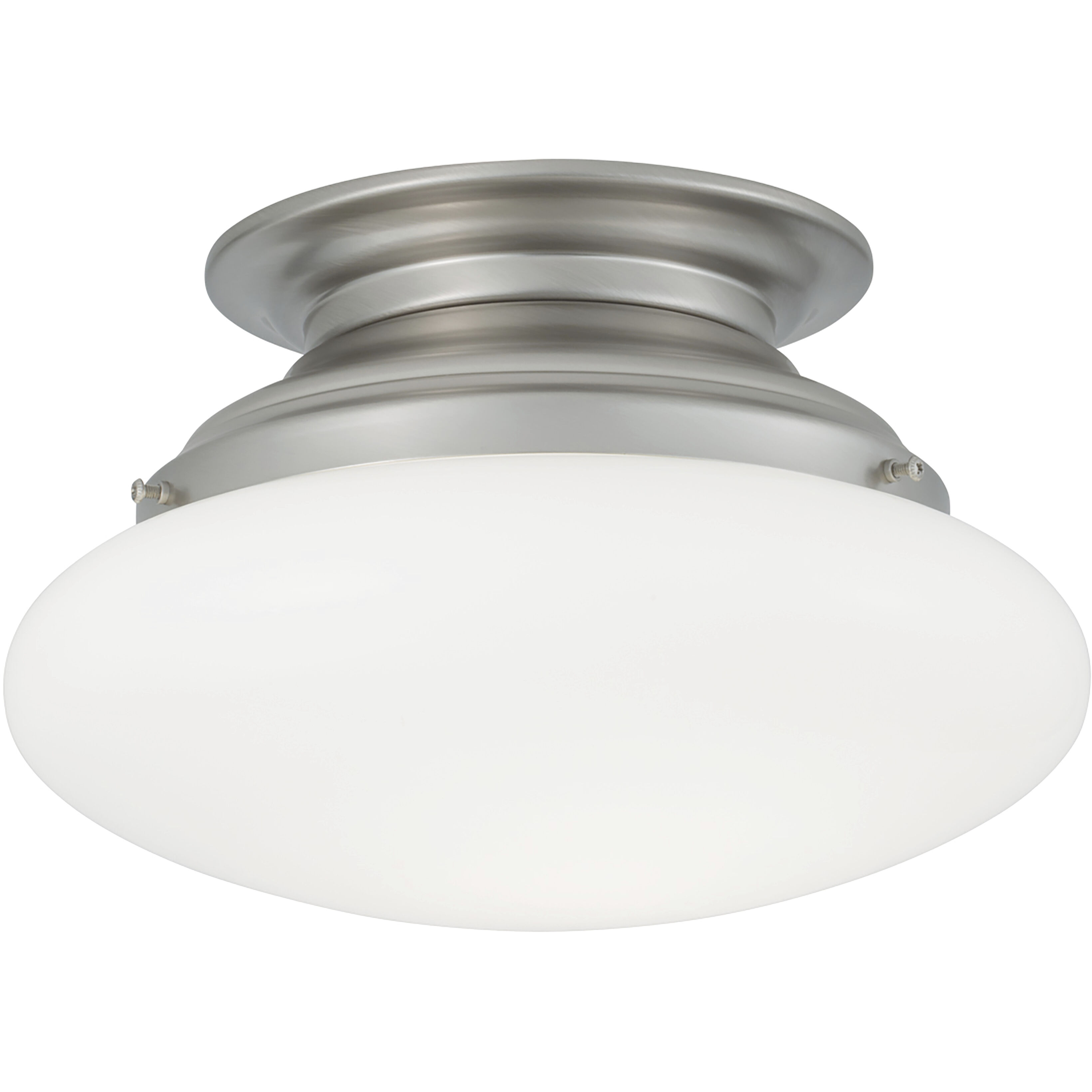 Clayton 2 Light 12 inch Brushed Nickel Flush Mount Ceiling Light