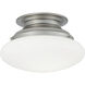 Clayton 2 Light 12 inch Brushed Nickel Flush Mount Ceiling Light