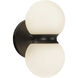 Peri LED 8.88 inch Black Exterior Wall in Matte Opal Glass