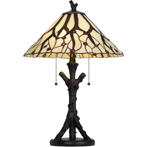 3104 Tiffany 24 inch 60.00 watt Dark Bronze Table Lamp Portable Light