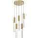 Axis LED 16.5 inch Gilded Brass Chandelier Ceiling Light in 2700K LED, Multi-Port