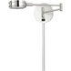 Villach 21 inch 5.00 watt Chrome Swing Arm Wall Lamp Wall Light