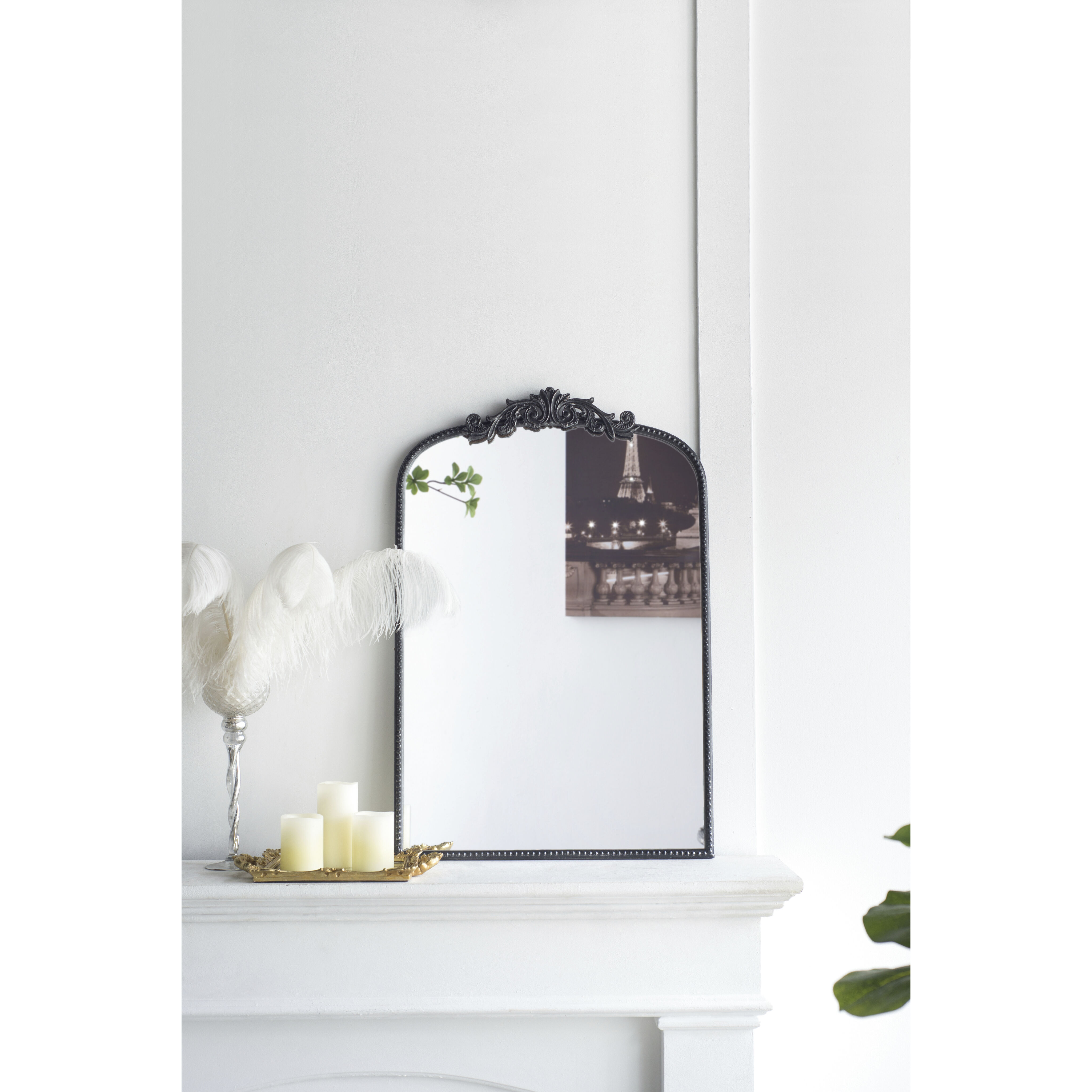 Baroque Inspired 36 X 24 inch Black Mirror