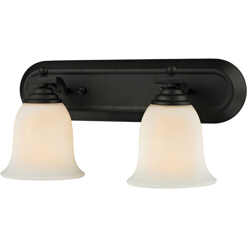 Lagoon 2 Light 18 inch Matte Black Vanity Wall Light
