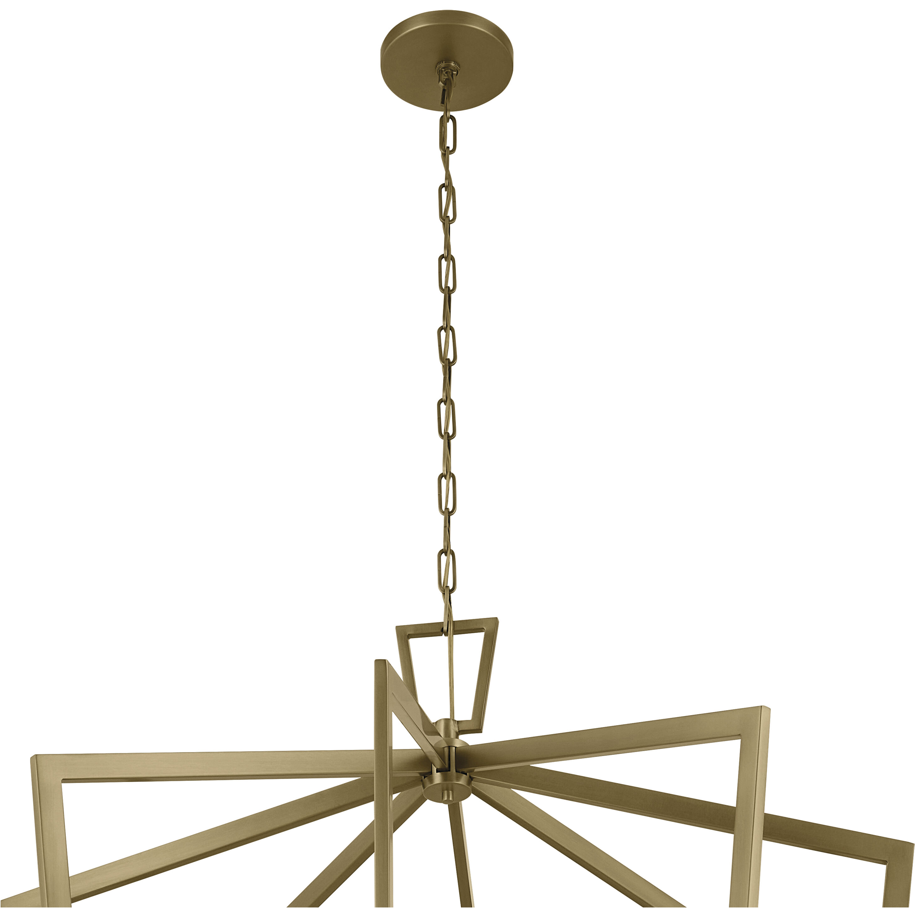 Abbotswell 16 Light Natural Brass Pendant Ceiling Light