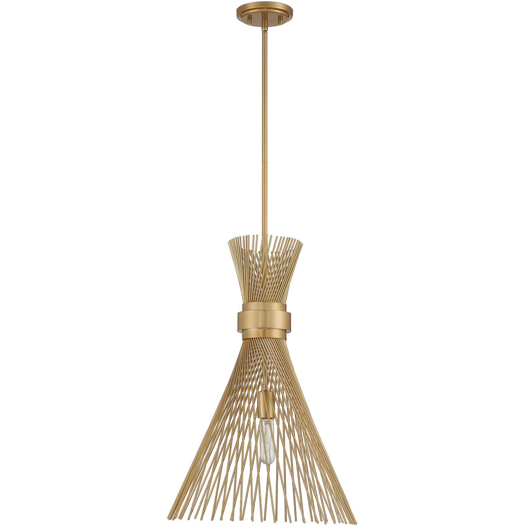 Longfellow 1 Light 16 inch Burnished Brass Pendant Ceiling Light