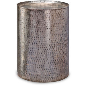 Pala 18 inch Distressed Pewter Side Table