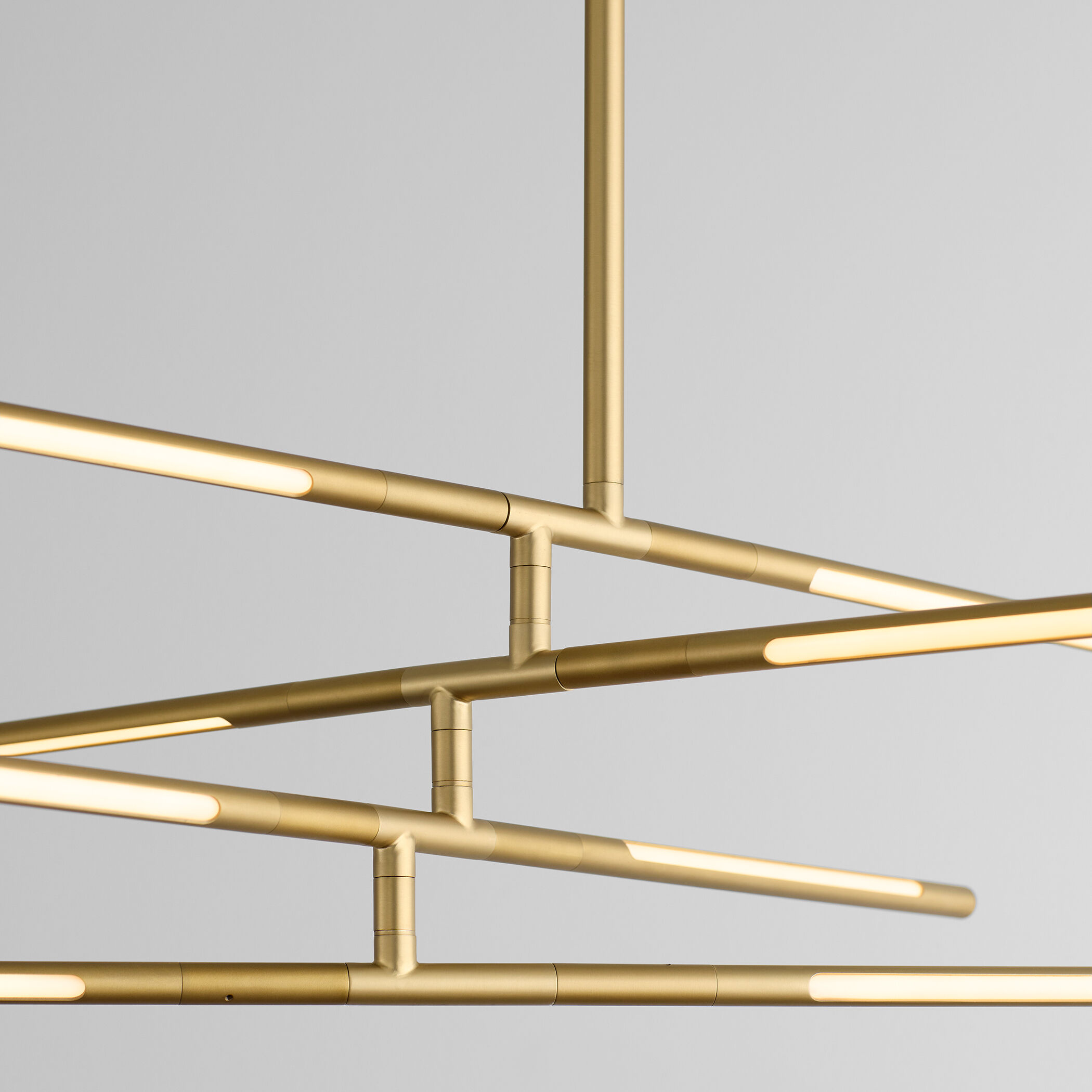 Palillos LED 33 inch Aged Brass Pendant Ceiling Light