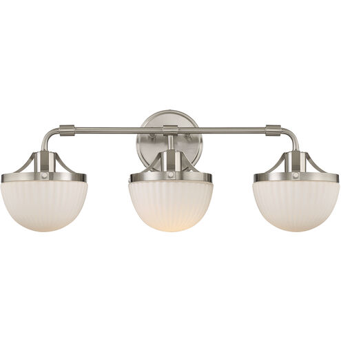 Meredith 3 Light 24 inch Satin Nickel Bathroom Vanity Light Wall Light