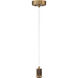 Port Nine LED 9 inch Antique Brushed Brass Pendant Ceiling Light in Clear