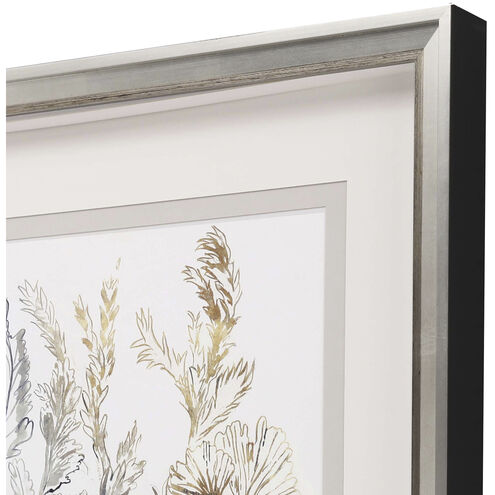 Royal Blue Blue and Brown Framed Art