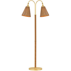 Ruthin 60 inch 15 watt Aged Brass Floor Lamp Portable Light