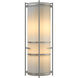 Extended Bars 2 Light 6.75 inch Vintage Platinum Sconce Wall Light in Ivory Art