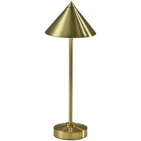 Ritchie 16 inch 2.00 watt Antique Brass LED Cordless Table Lamp Portable Light