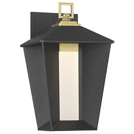 Andson LED 12.75 inch Brass-Sand Black Mix Outdoor Wall Sconce