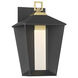 Andson LED 12.75 inch Brass-Sand Black Mix Outdoor Wall Sconce