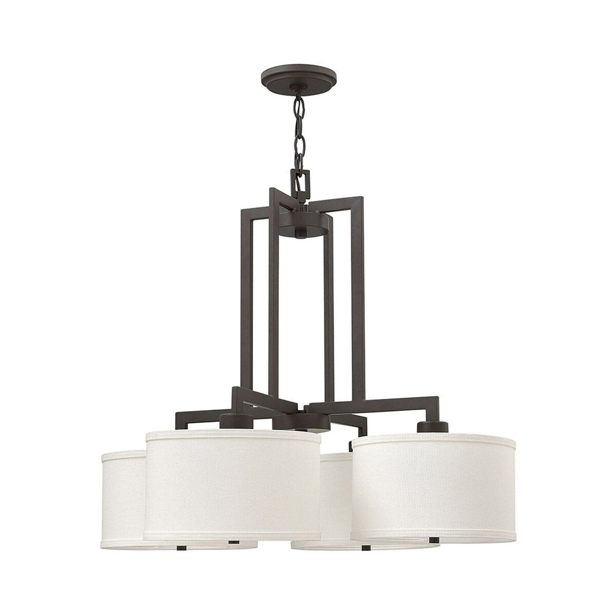 Hampton 4 Light 29 inch Buckeye Bronze Foyer Light Ceiling Light