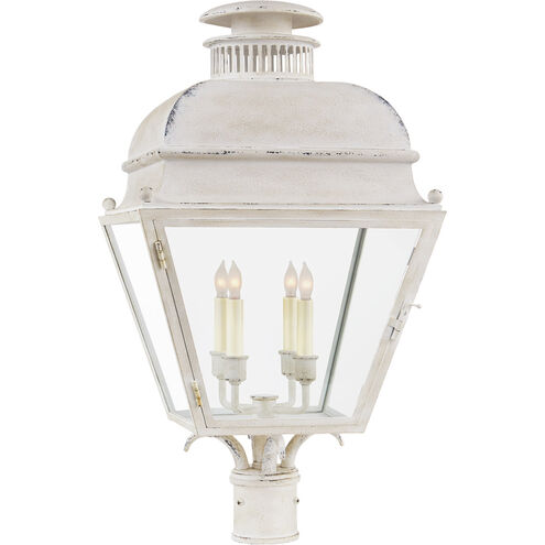 Chapman & Myers Holborn 4 Light 28 inch Old White Outdoor Post Light, Medium