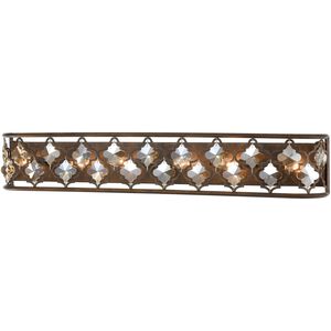 Armand 6 Light 39 inch Weathered Bronze Vanity Light Wall Light