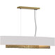Oceanus 4 Light 42 inch Modern Brass Pendant Ceiling Light in Flax