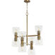 Relo 8 Light 25 inch Dark Brass Chandelier Ceiling Light