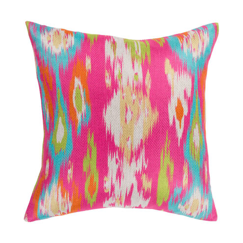 Liberty 18 X 18 inch Bright Pink/Khaki/Light Gray/Bright Orange/Lime Pillow Cover, Square
