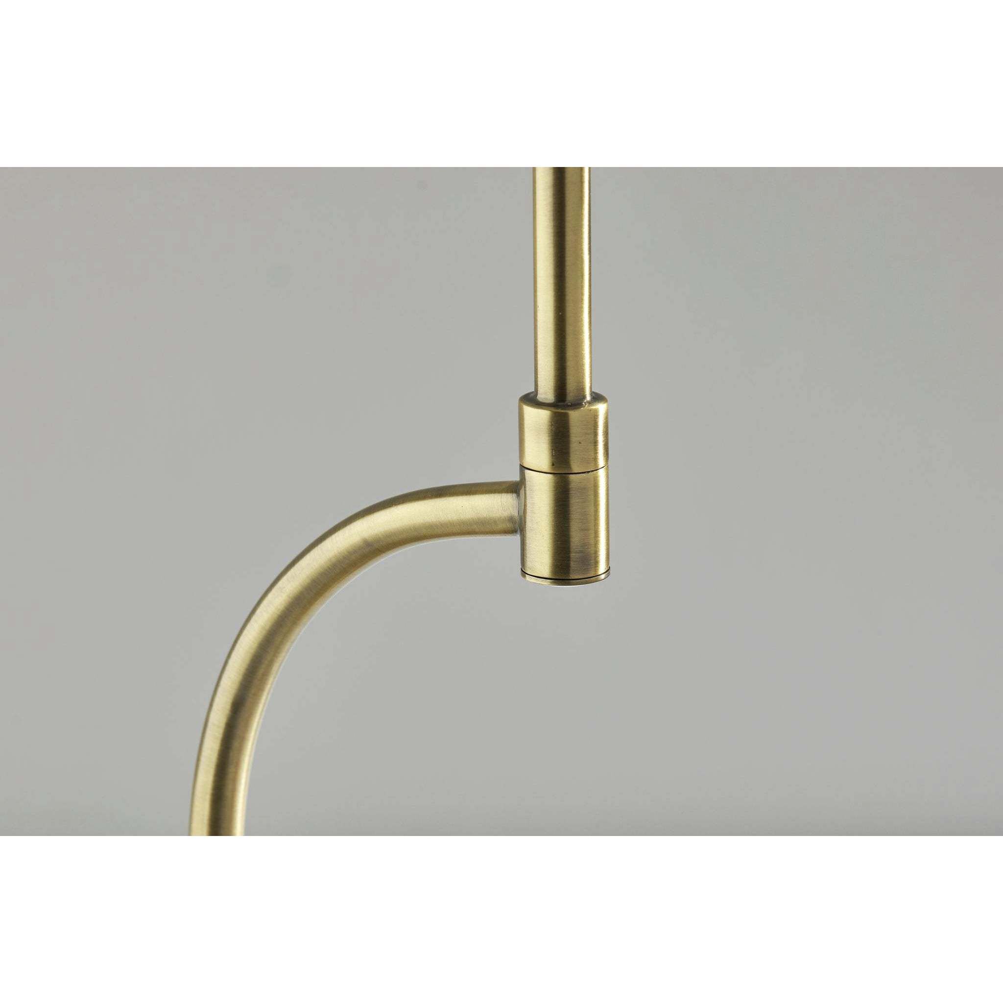 Oakley 58.5 inch 150.00 watt Antique Brass Floor Lamp Portable Light, Simplee Adesso