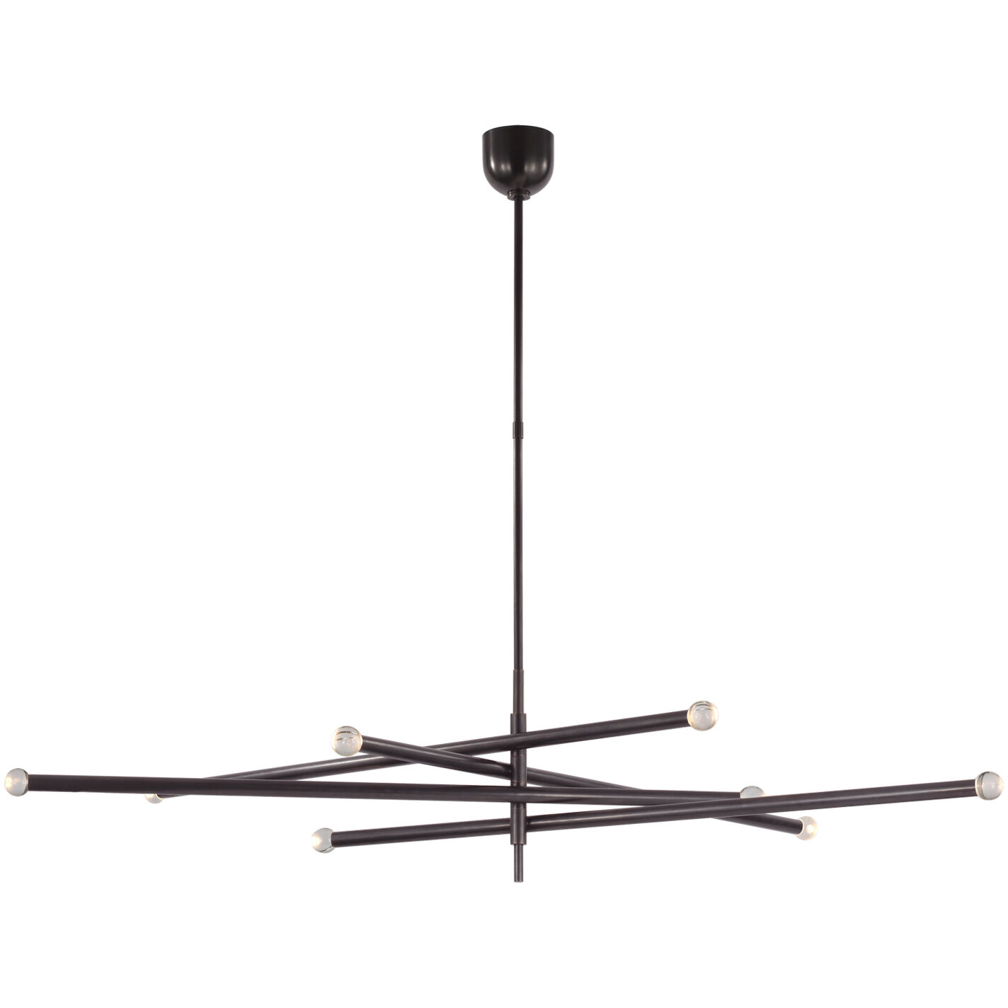 Kelly Wearstler Rousseau LED 68.25 inch Bronze Articulating Chandelier Ceiling Light, Oversized