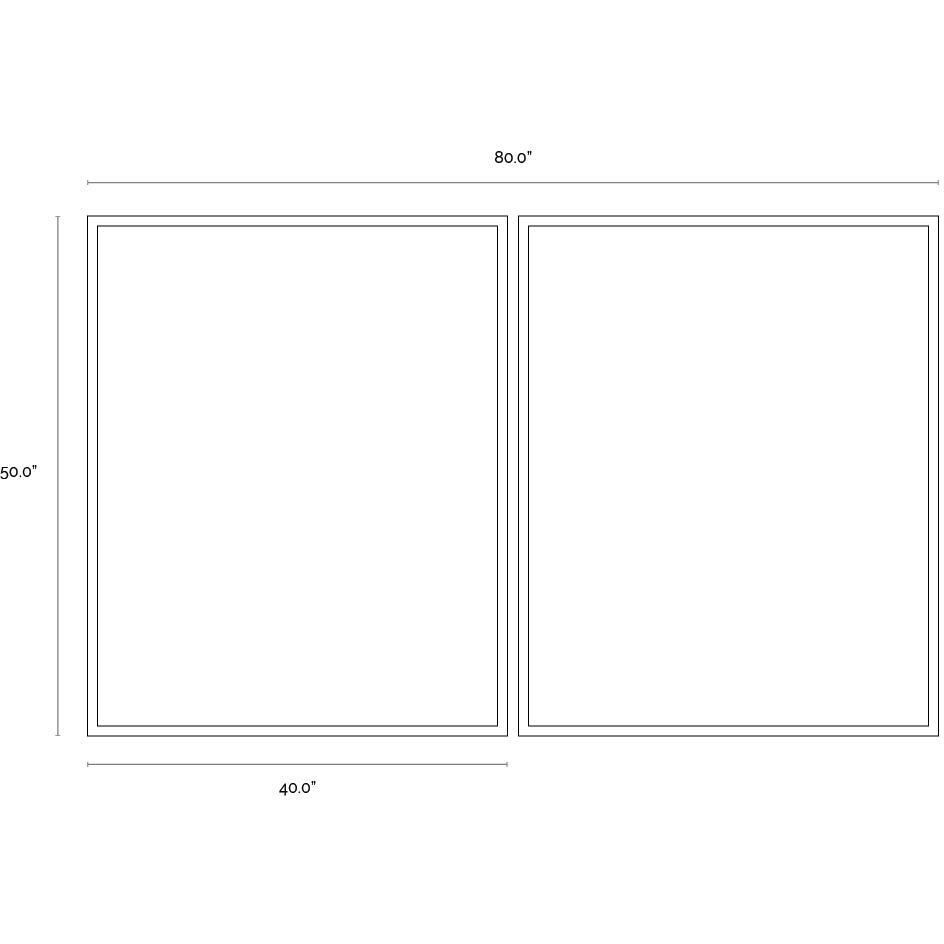 Calm Reflection 50 X 40 inch Hand Painted Art, Set Of 2