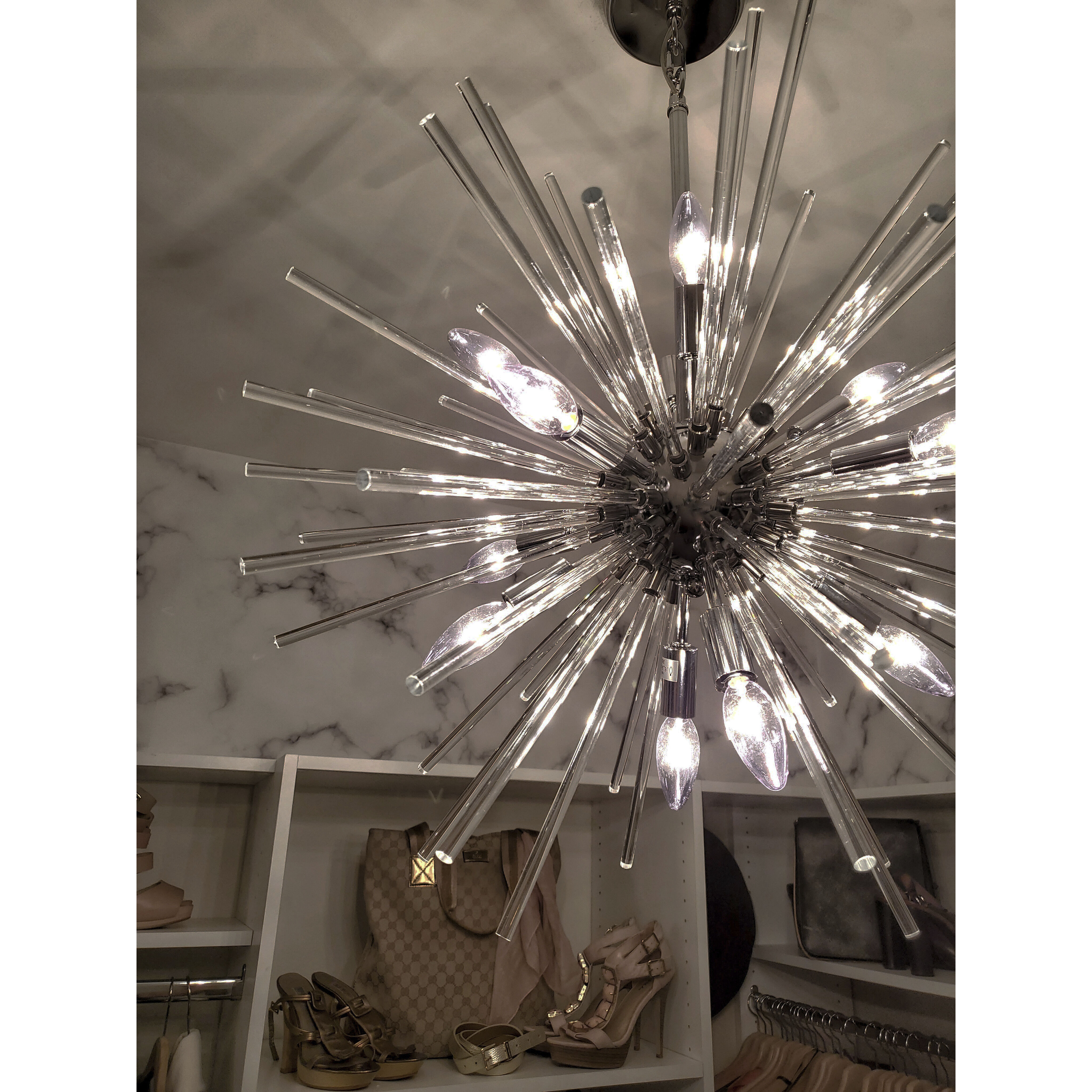 Polaris 12 Light 23 inch Polished Chrome Single Pendant Ceiling Light