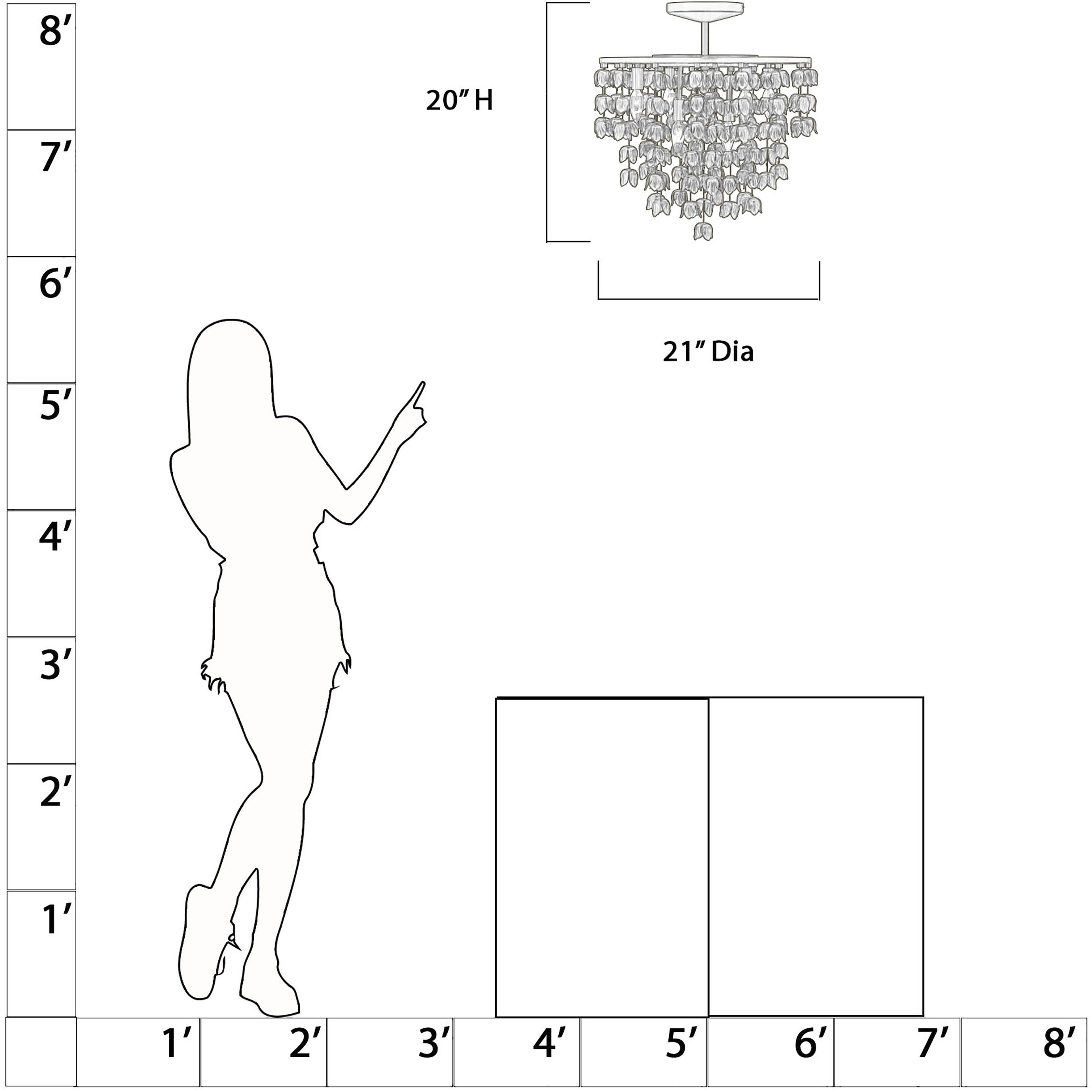 Ashgrove 6 Light 21 inch Legacy Brass Semi Flush Ceiling Light
