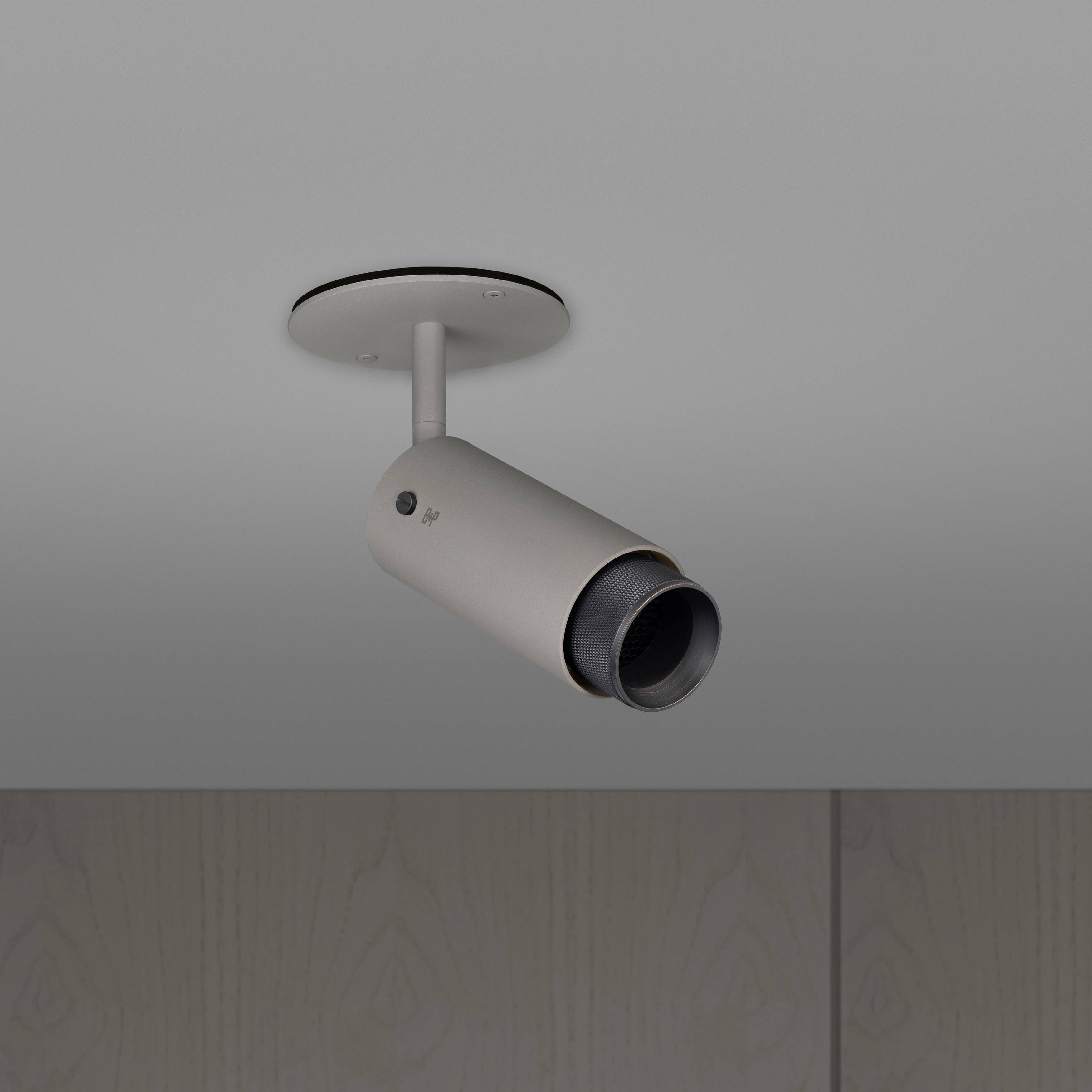 Exhaust Spot 1 Light 110-120 Stone / Smoked Bronze Spotlight Ceiling Light