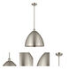 Ballston Dome 1 Light 16 inch Brushed Satin Nickel Pendant Ceiling Light