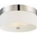 Grayson 3 Light 16 inch Polished Nickel Flush Ceiling Light