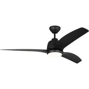 Avila 52 inch Midnight Black Indoor/Outdoor Ceiling Fan, Coastal