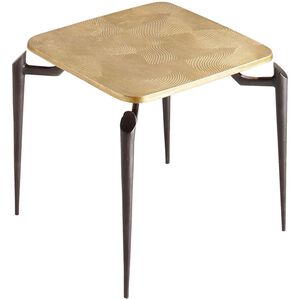 Tarsal 23 X 23 inch Black and Gold Side Table